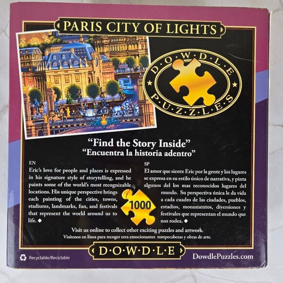 Dowdle Paris City of Lights 1000 Piece Jigsaw Puzzle NWT Activity Hobby Family - Picture 6 of 9